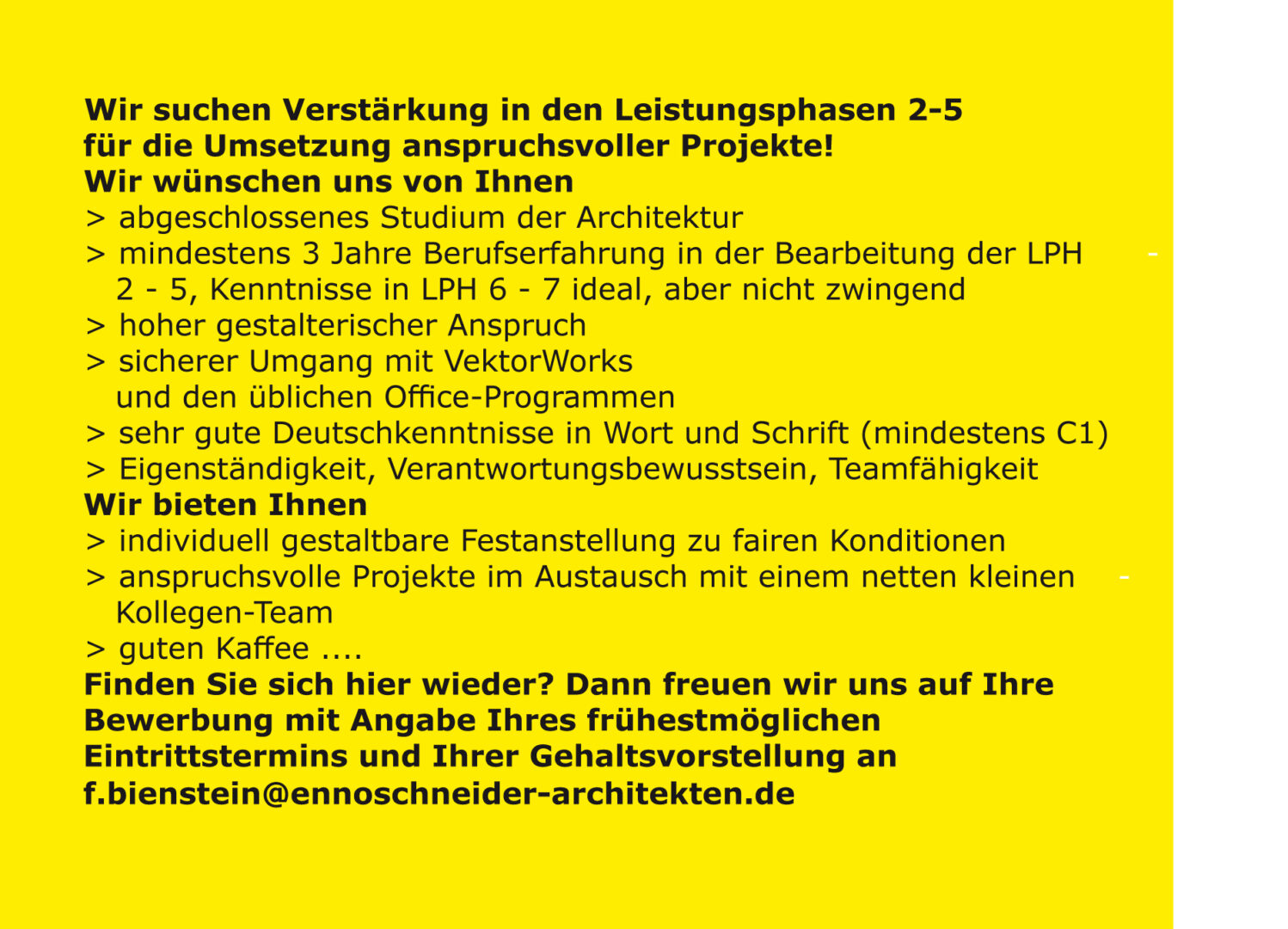 Jobangebot neu